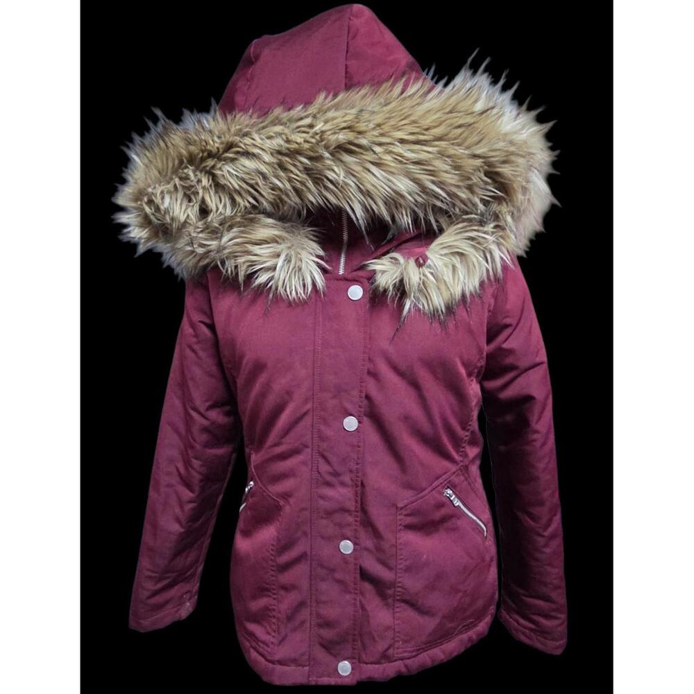 Women's Maroon XL "The Ultimate Down Collection"  Hollister Puffer Coat